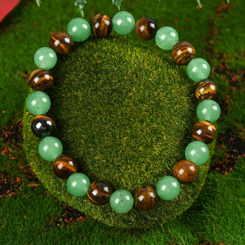 1pc Arpurraina Money Attraction Bracelet with Green Aventurine & Tiger Eye