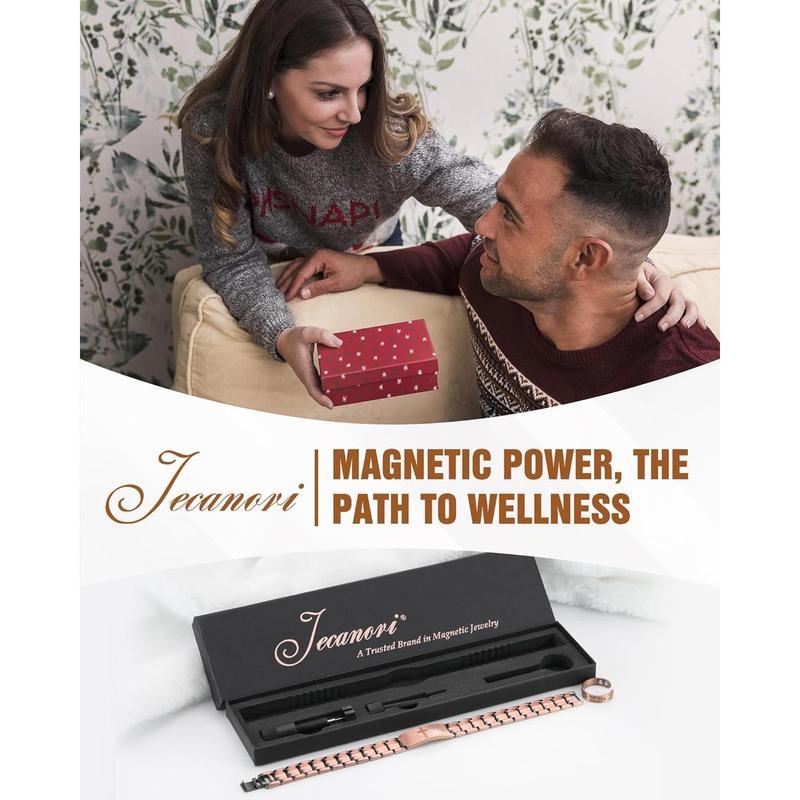Jecanori 2X Copper Magnetic Bracelet for Men,Ultr