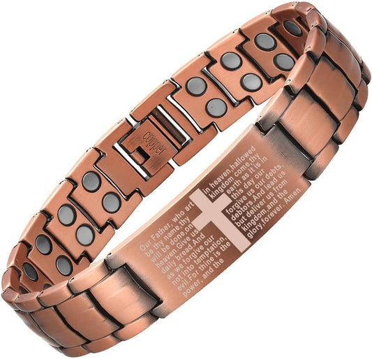 Jecanori 2X Copper Magnetic Bracelet for Men,Ultr