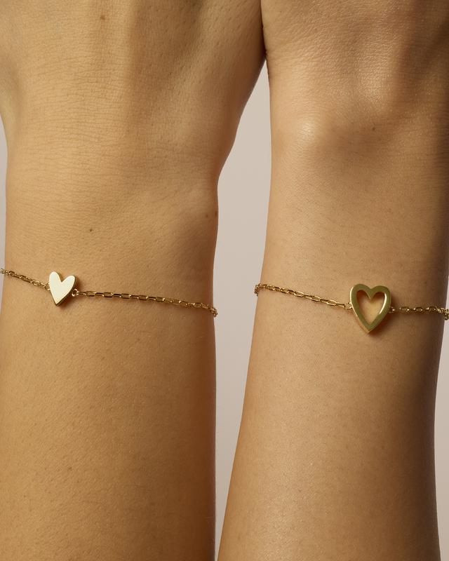 14K Gold Plated Adjustable Matching Bracelets for BFF