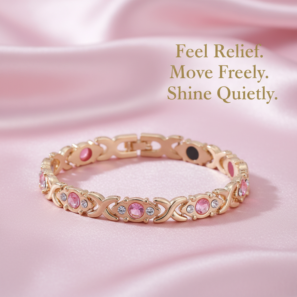 Energy magnet bracelet, eco-friendly alloy with diamonds