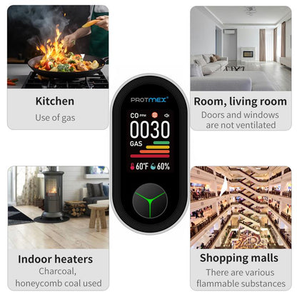 Protmex Portable Carbon Monoxide Detectors & Natural Gas Detector Plug in