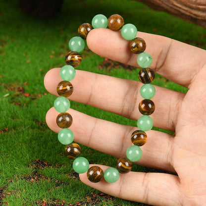 1pc Arpurraina Money Attraction Bracelet with Green Aventurine & Tiger Eye