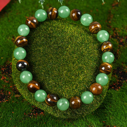 1pc Arpurraina Money Attraction Bracelet with Green Aventurine & Tiger Eye