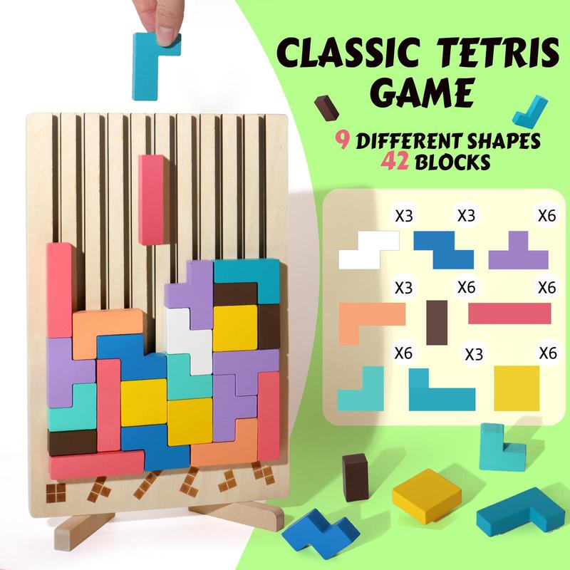Wooden Stacking Puzzle Toy (1 Set)