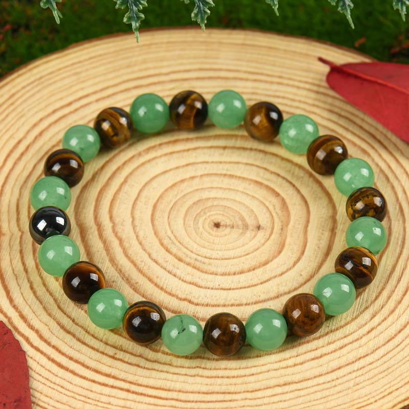 1pc Arpurraina Money Attraction Bracelet with Green Aventurine & Tiger Eye