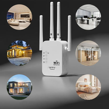 WiFi Extender 2025, 1200Mbps Dual Band (5GHz/2.4GHz) Signal Booster, Covers 10,000 sq