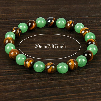 1pc Arpurraina Money Attraction Bracelet with Green Aventurine & Tiger Eye