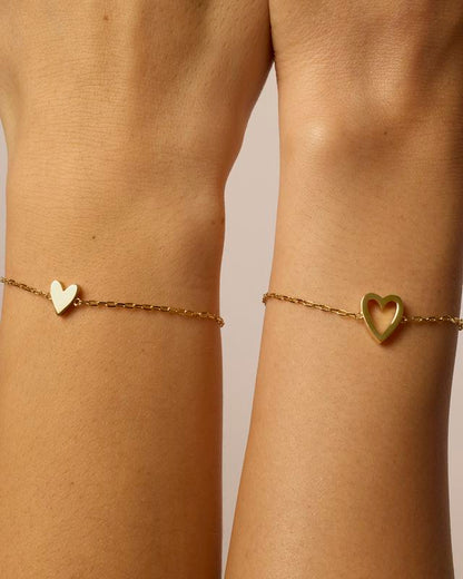 14K Gold Plated Adjustable Matching Bracelets for BFF
