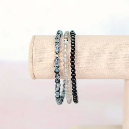 "Protect Your Energy" Natural Crystal Bracelet Set