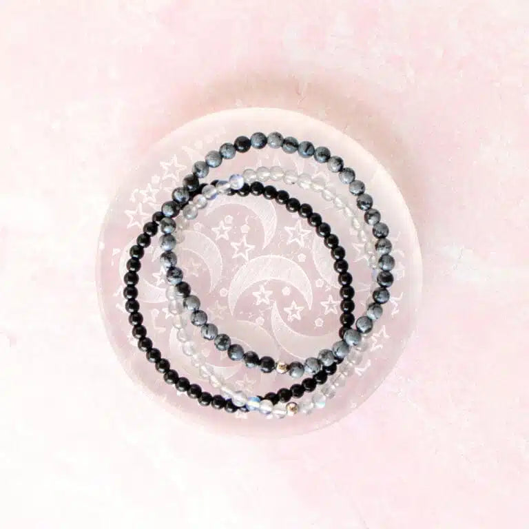 "Protect Your Energy" Natural Crystal Bracelet Set
