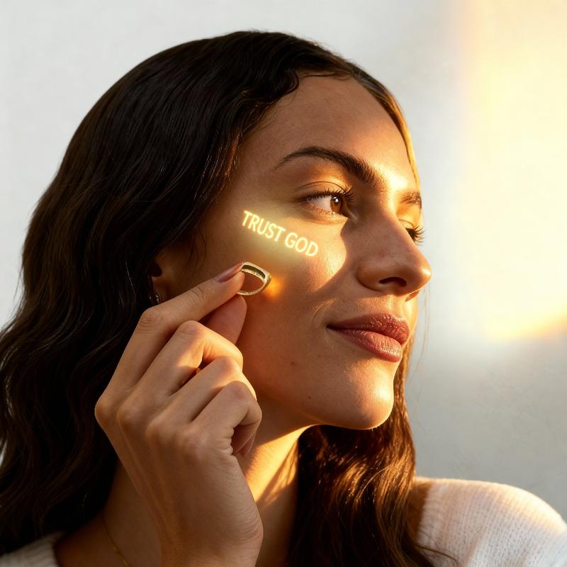 Faith Shining Ring – Adjustable 18K Gold & Silver Light-Sculpting