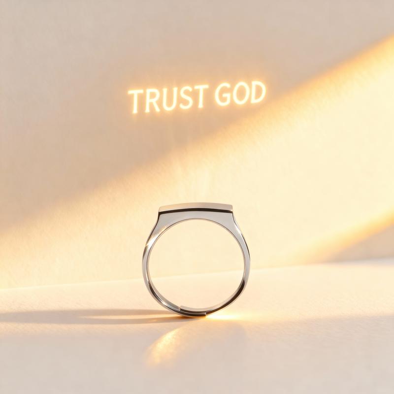 Faith Shining Ring – Adjustable 18K Gold & Silver Light-Sculpting