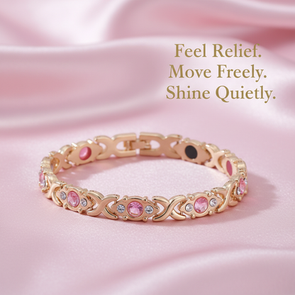 Energy magnet bracelet, eco-friendly alloy with diamonds