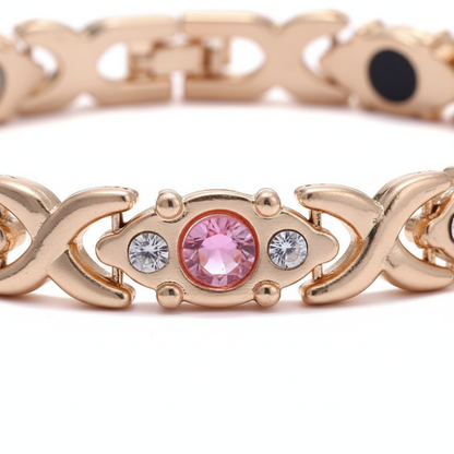 Energy magnet bracelet, eco-friendly alloy with diamonds
